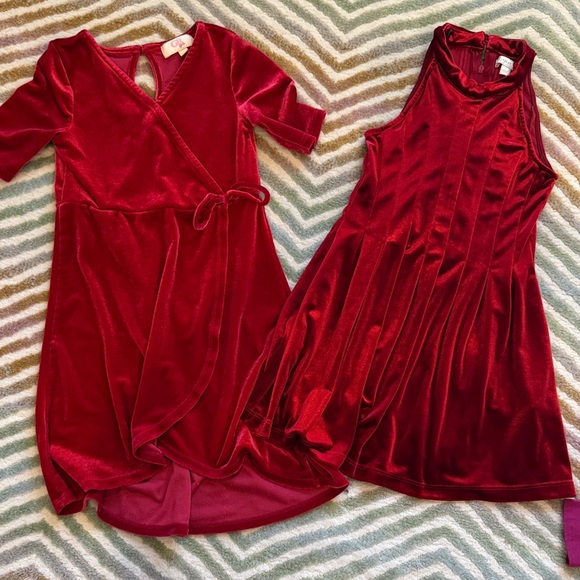 GB girls Other - GB Girls Vibrant Red Velvet Top